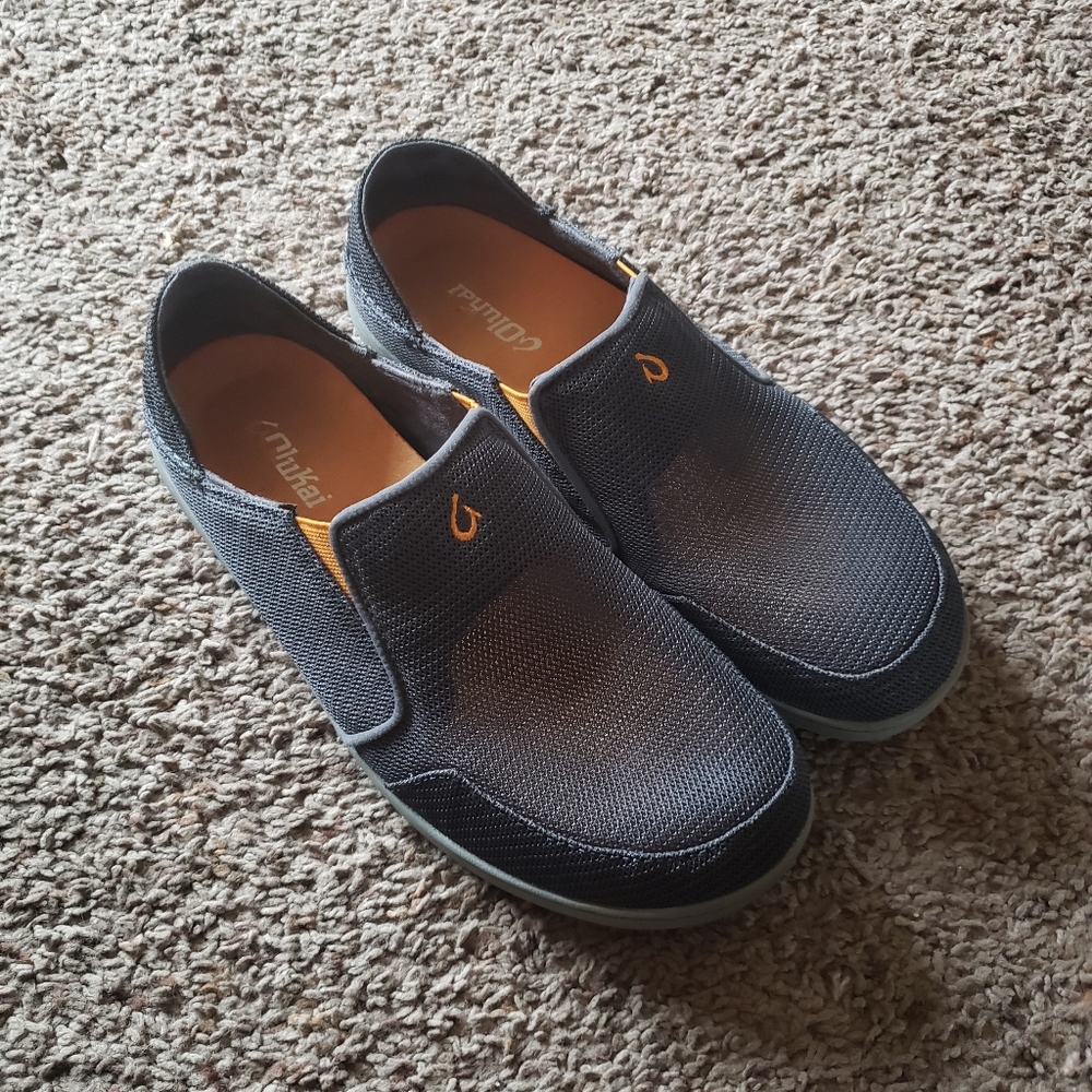 Olukai Men's Grey Casual Slip-On Shoe